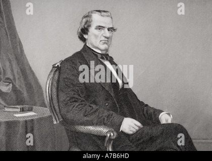 Andrew Johnson, 1808 - 1875. 17. Präsident der Vereinigten Staaten von Amerika. Stockfoto