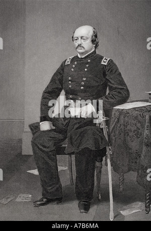 Benjamin F Butler 1818 1893 US-amerikanischer Jurist, Politiker und Armee Offizier während Bürgerkrieg Stockfoto