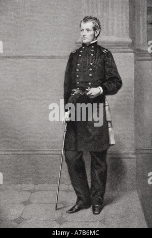 Joseph Hooker, 1814 - 1879. Union Major General im Amerikanischen Bürgerkrieg. Stockfoto