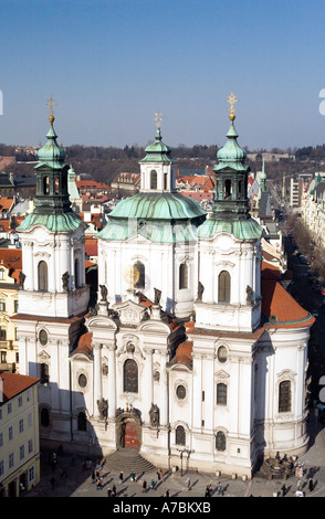 Blick vom Uhrenturm am Altstädter Ring, Prag Stockfoto