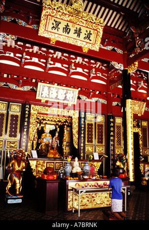 Thian Hock Keng Tempel Altar, Singapur Stockfoto