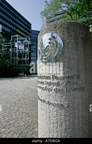 München, GER, 08. Sept. 2005 - Zeichen für das Europäische Patentamt in München. Stockfoto