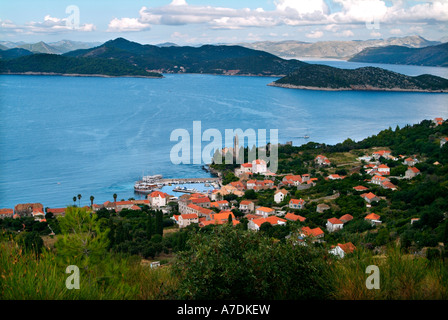 Lopud Insel an der dalmatinischen Küste von Kroatien Stockfoto