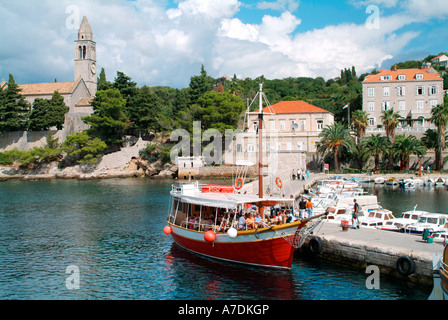 Lopud Insel an der dalmatinischen Küste von Kroatien Stockfoto