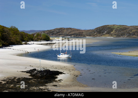 Arisaig Bay zu den silbernen Sandstränden von Morar, wo "Local Hero" und "Highlander" waren, gefilmt XPL 6349 Stockfoto