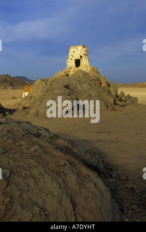 Arabische Wüste mit Taubenschlag in Ägypten, Ägypten Stockfoto