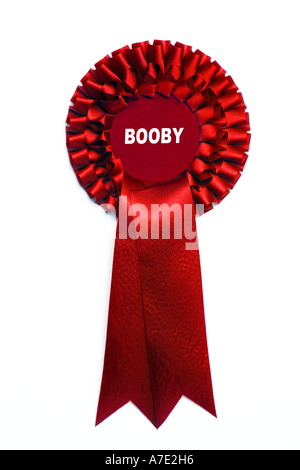 Gewinner und Verlierer Rosettes Stockfoto
