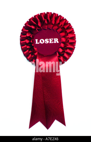 Gewinner und Verlierer Rosettes Stockfoto