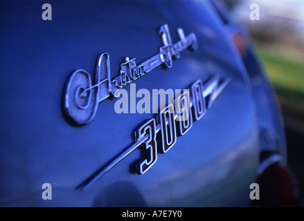 EIN AUSTIN HEALEY-LOGO AUF DER BOOT Stockfoto