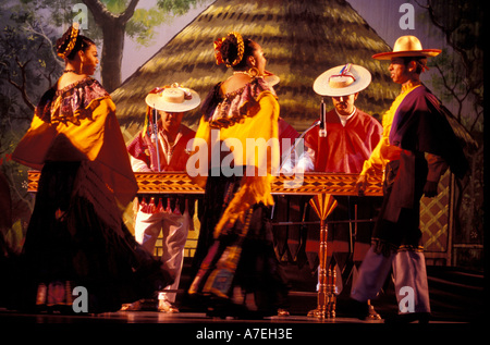 Mexiko, Cancun, mexikanische Folklore Tanz, Teatro de Cancun. Stockfoto