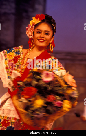 Mexiko, Cancun, mexikanische Folklore Tanz, Teatro de Cancun. Stockfoto