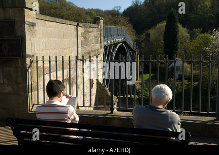 Ironbridge in Shropshire, die Wiege der industriellen Revolution in Großbritannien, jetzt beherbergt zahlreiche Museen, das Erbe zu bewahren. Stockfoto