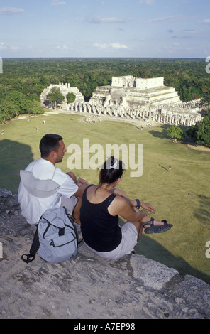 Mexiko, Yucatan. Tempel der Spalten; Chichen Itza Ruinen, Maya-Zivilisation, 7.-13. C. Stockfoto