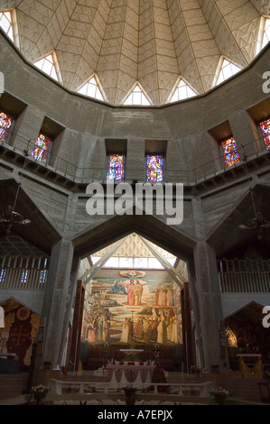 Israel Nazareth Basilika der Verkündigung der Altar in der oberen Ebene Kirche Stockfoto