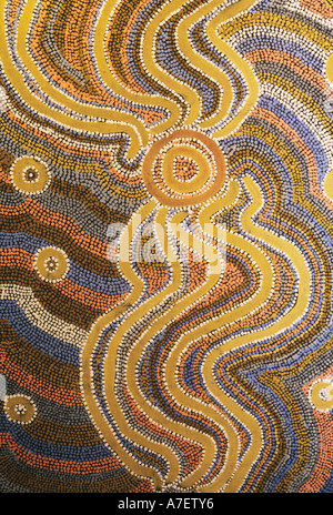 Aborigines "Traumzeit" Malerei Zentralaustralien Stockfoto