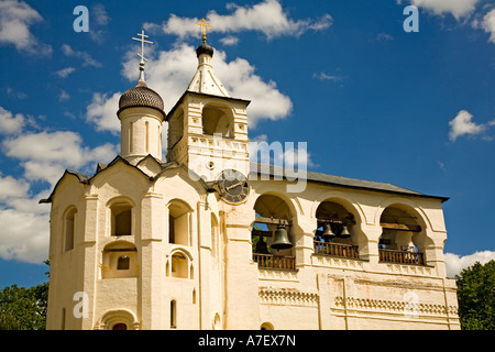 Glockenturm, Transfiguration Kathedrale, Erlöser-Kloster von St. Euthymios, Susdal, Russland Stockfoto