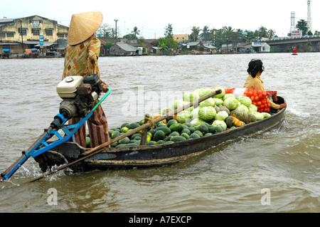 Auf dem Weg nach Cai Rang schwimmende Markt, können Tho Stadt, Mekong-Delta, Vietnam Stockfoto