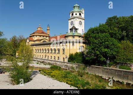 Muellersches Volksbad an der Isar, München, Bayern, Deutschland Stockfoto