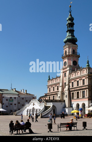 Rynek, historische Stadt Platz Zamosz, Unesco World Heritage Site, Polen Stockfoto