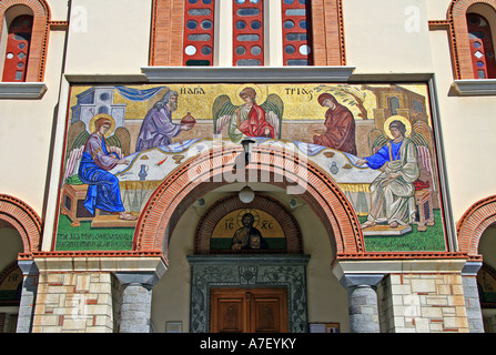 Kirche Hagia Trias in Agios Nikolaos (Agios Nikolaos), Kreta, Griechenland Stockfoto