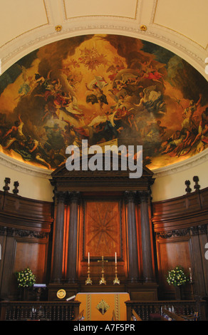 Die Kapelle, entworfen von Sir Christopher Wren am Royal Hospital Chelsea London Stockfoto