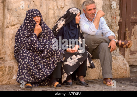 Frauen in traditioneller Kleidung Damaskus-Syrien-Naher Osten Stockfoto