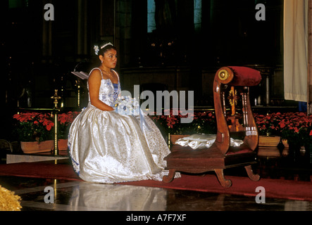 1, 1, mexikanische Mädchen, mexikanische, Mädchen, La quinceanera, quinceanera, Kirche, Gottesdienst, San Luis Potosí, San Luis Potosi, Mexiko Stockfoto