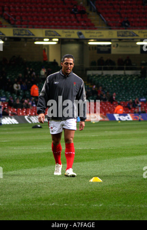 Gavin Henson Aufwärmen vor Wales V Frankreich 2006 Stockfoto