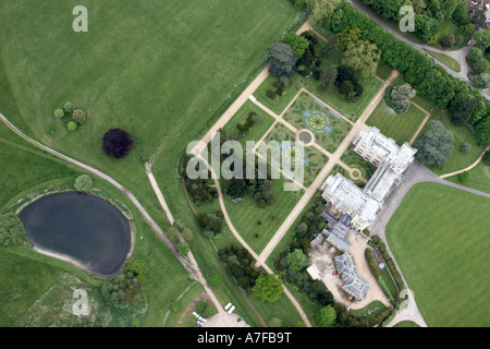 Hohen Niveau schrägen Luftbild südöstlich von Audley End House Audley End westlich von Saffron Walden Essex CB10 Stockfoto