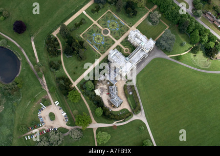 Hohen Niveau schrägen Luftbild südöstlich von Audley End House Audley End westlich von Saffron Walden Essex CB10 Stockfoto