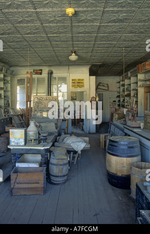 Die Boone laden und Lager in der Geisterstadt Bodie, Kalifornien, USA Stockfoto