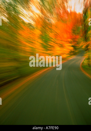 Verschwommene Straße Stockfoto