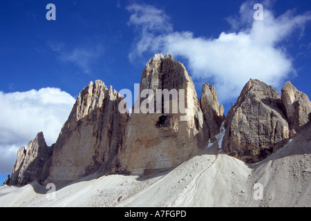 Tre Cime von in der Nähe von Col di Mezzo Dolomiten Italien Stockfoto