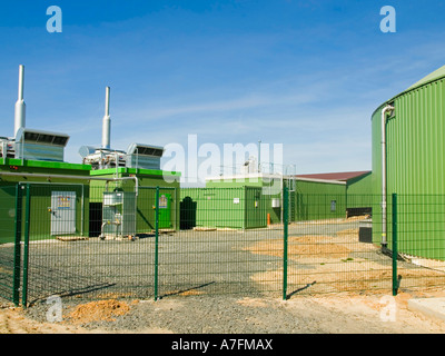 Energie-Block-Wärme-Kopplungsanlage einer Biogasanlage Stockfoto