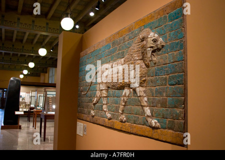 Mesopotamischen Lion Mosaik aus der orientalischen Institut Chicago Illinois Stockfoto