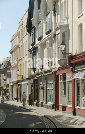 Die Hauptstraße durch das Barbican Plymouth Devon Great Britain Stockfoto