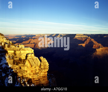 NA, USA, Arizona. Grand-Canyon-Nationalpark. Grand Canyon South Rim in der Nähe von Coronado Buttes Stockfoto