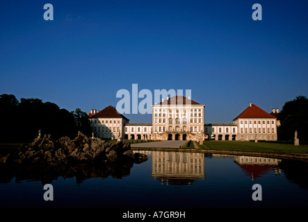 Schloss Nymphenburg, Scholss Nymphenburg, Royal Palace im barocken Baustil in der Landeshauptstadt München in Bayern Deutschland Europa Stockfoto