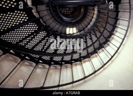 NA, USA, Florida, St. Augustine, Treppe in St. Augustine Lighthouse Stockfoto