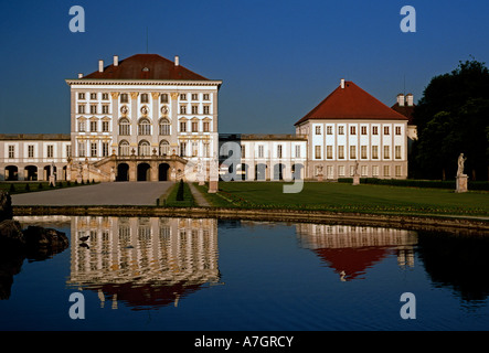 Schloss Nymphenburg, Scholss Nymphenburg, Royal Palace im barocken Baustil in der Landeshauptstadt München in Bayern Deutschland Europa Stockfoto