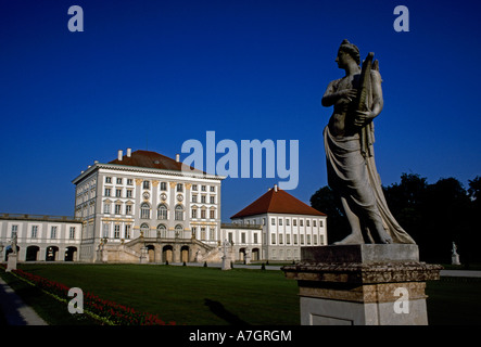 Schloss Nymphenburg, Scholss Nymphenburg, Royal Palace im barocken Baustil in der Landeshauptstadt München in Bayern Deutschland Europa Stockfoto