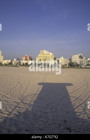 NA, USA, Florida, Miami, South Beach. Strand-Szene Stockfoto