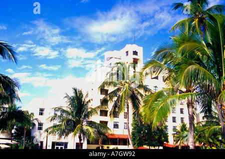 NA, USA, Dade County, Florida, Miami, Miami Beach, South Beach, Art-Deco-Gebäude Stockfoto