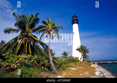 NA, USA, Florida, Dade County, Miami, Miami Beach, Key Biscayne Leuchtturm Stockfoto