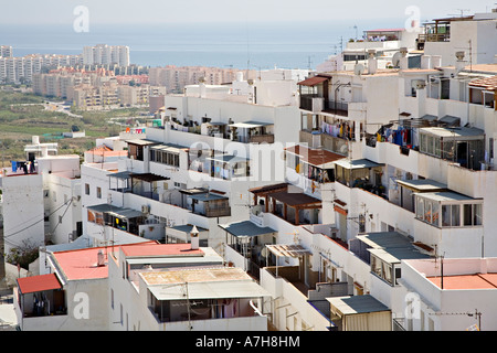 Konkrete weißen Ferienwohnungen Spanien Salobrena Stockfoto