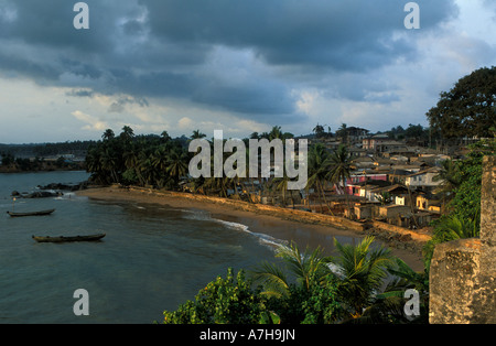 Blick vom Fort St Antony, Axim, Ghana Stockfoto