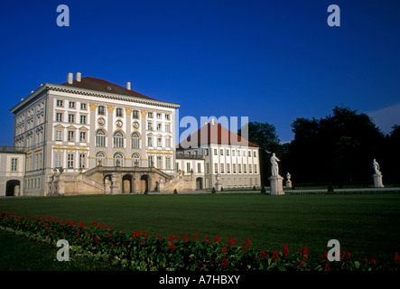 Schloss Nymphenburg, Scholss Nymphenburg, Royal Palace im barocken Baustil in der Landeshauptstadt München in Bayern Deutschland Europa Stockfoto