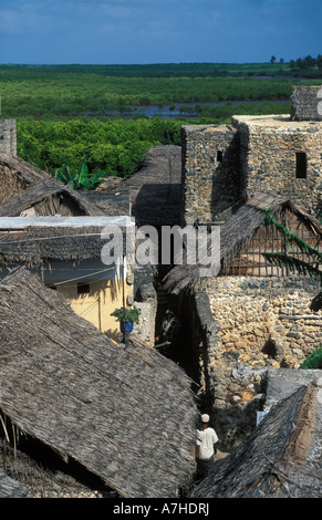 Siyu Stadt, Pate Insel Lamu-Archipel, Kenia Stockfoto