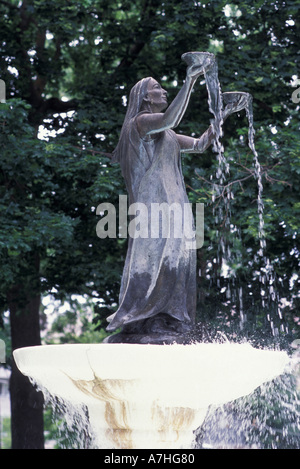 Lewis und Clark Trail, Idaho, Lewiston, Sacajawea Brunnen von Shirley Bothum im Pionierpark; Sacajawea Stockfoto