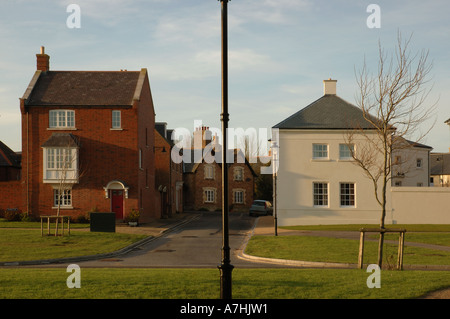 Häuser, Verkehrssysteme in der Nähe von Dorchester, Dorset, Großbritannien Stockfoto